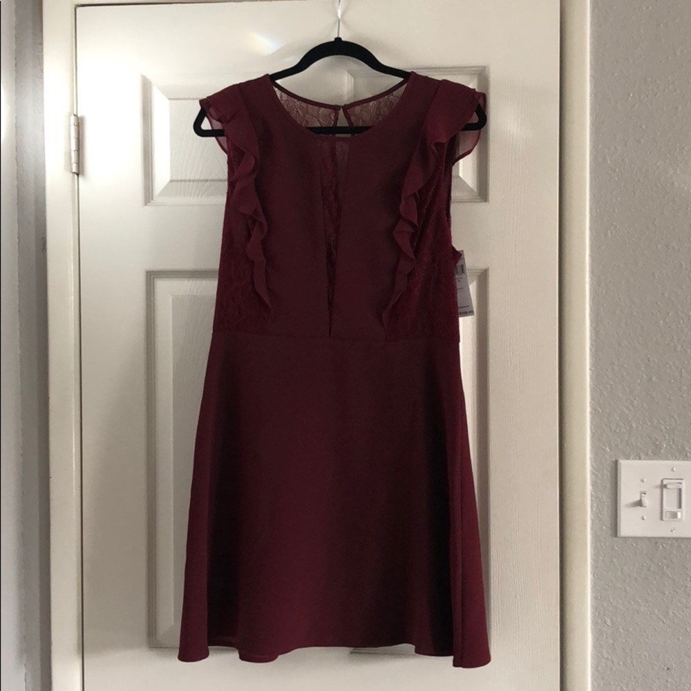 Wine red dress